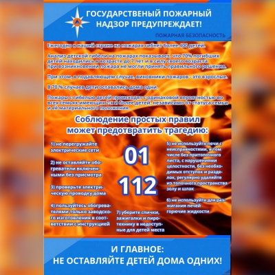 Государственный пожарный надзор предупреждает!